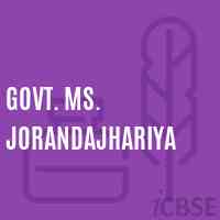 Govt. Ms. Jorandajhariya Middle School Logo