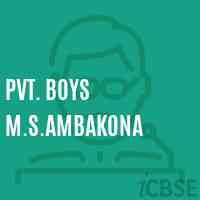 Pvt. Boys M.S.Ambakona Middle School Logo