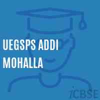 Uegsps Addi Mohalla Primary School Logo
