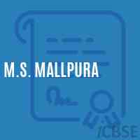 M.S. Mallpura Middle School Logo