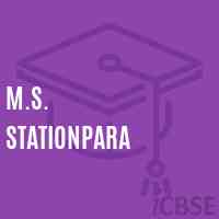 M.S. Stationpara Middle School Logo