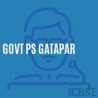 Govt Ps Gatapar Primary School Logo