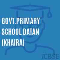 Govt.Primary School Datan (Khaira) Logo