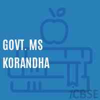 Govt. Ms Korandha Middle School Logo