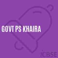 Govt Ps Khaira Primary School Logo
