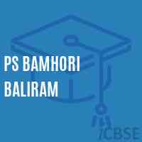 Ps Bamhori Baliram Primary School Logo