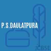 P.S.Daulatpura Primary School Logo
