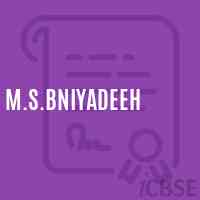 M.S.Bniyadeeh Middle School Logo