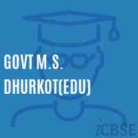 Govt M.S. Dhurkot(Edu) Middle School Logo