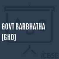 Govt Barbhatha (Gho) Primary School Logo