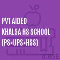 Pvt Aided Khalsa Hs School (Ps+Ups+Hss) Logo