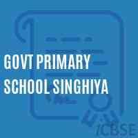 Govt Primary School Singhiya Logo