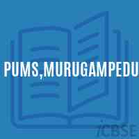 Pums,Murugampedu Middle School Logo