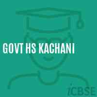 Govt Hs Kachani Secondary School Logo