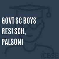 Govt Sc Boys Resi Sch, Palsoni School Logo