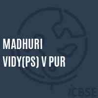 Madhuri Vidy(Ps) V Pur Primary School Logo