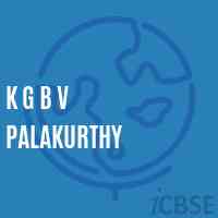 K G B V Palakurthy Secondary School Logo