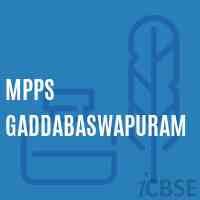 Mpps Gaddabaswapuram Primary School Logo