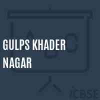 Gulps Khader Nagar Primary School Logo