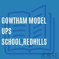 Gowtham Model Ups School,Redhills Logo