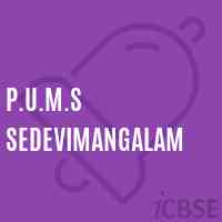 P.U.M.S Sedevimangalam Middle School Logo