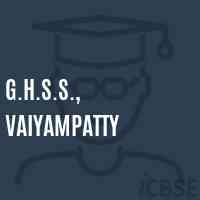 G.H.S.S., Vaiyampatty High School Logo