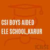 Csi Boys Aided Ele School,Karur Logo