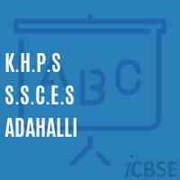 K.H.P.S S.S.C.E.S Adahalli Middle School Logo
