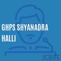 Ghps Shyanadra Halli Middle School Logo