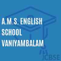A.M.S. English School Vaniyambalam Logo