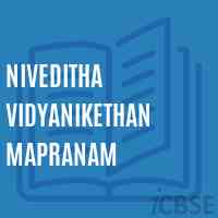 Niveditha Vidyanikethan Mapranam Middle School Logo