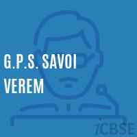 G.P.S. Savoi Verem Primary School Logo