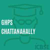 Ghps Chattanahally Middle School Logo