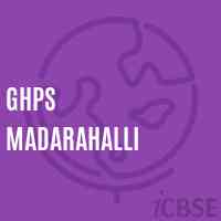 Ghps Madarahalli Middle School Logo