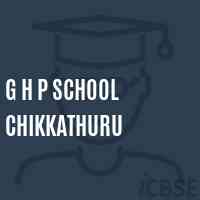 G H P School Chikkathuru Logo