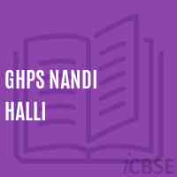 Ghps Nandi Halli Middle School Logo