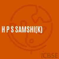 H P S Samshi(K) Middle School Logo