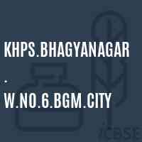 Khps.Bhagyanagar. W.No.6.Bgm.City Middle School Logo