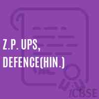 Z.P. Ups, Defence(Hin.) Middle School Logo