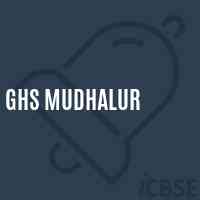 Ghs Mudhalur Secondary School Logo