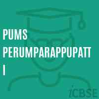 Pums Perumparappupatti Middle School Logo