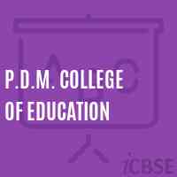 P.D.M. College of Education Logo