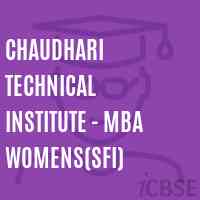 Chaudhari Technical Institute - MBA WOMENS(SFI) Logo