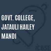 Govt. College, Jatauli Hailey Mandi Logo
