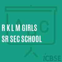 R K L M Girls Sr Sec School Logo
