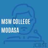 Msw College Modasa Logo
