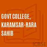 Govt College, Karamsar-Rara Sahib Logo