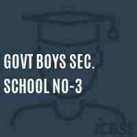 Govt Boys Sec. School No-3 Logo