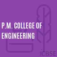 P.M. College of Engineering Logo