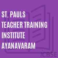 St. Pauls Teacher Training Institute Ayanavaram Logo